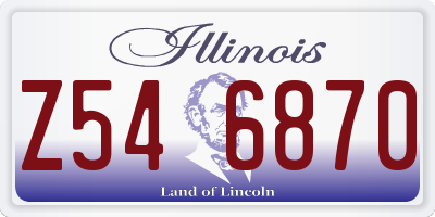 IL license plate Z546870