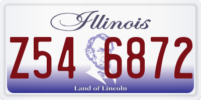 IL license plate Z546872
