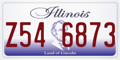 IL license plate Z546873