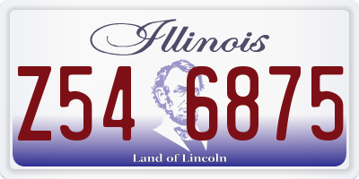 IL license plate Z546875