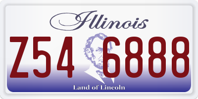 IL license plate Z546888