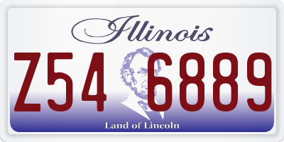 IL license plate Z546889