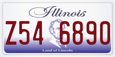 IL license plate Z546890