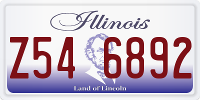 IL license plate Z546892