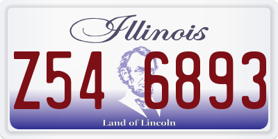 IL license plate Z546893