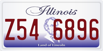 IL license plate Z546896