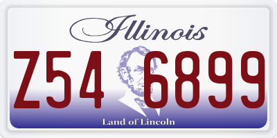 IL license plate Z546899