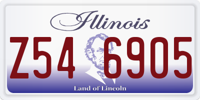 IL license plate Z546905