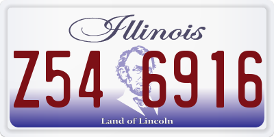 IL license plate Z546916