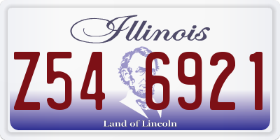 IL license plate Z546921