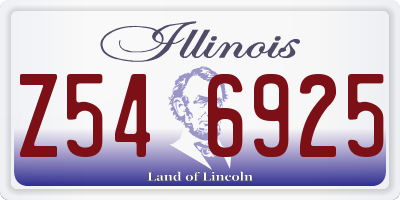 IL license plate Z546925
