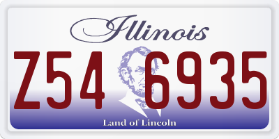 IL license plate Z546935