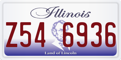 IL license plate Z546936