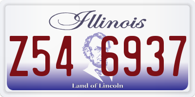 IL license plate Z546937