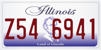 IL license plate Z546941