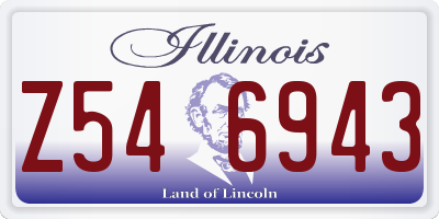 IL license plate Z546943