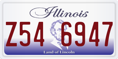 IL license plate Z546947