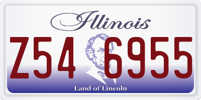 IL license plate Z546955