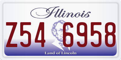 IL license plate Z546958