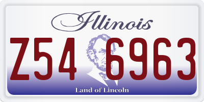 IL license plate Z546963