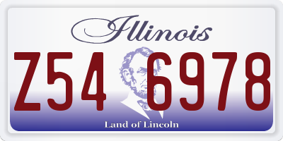 IL license plate Z546978