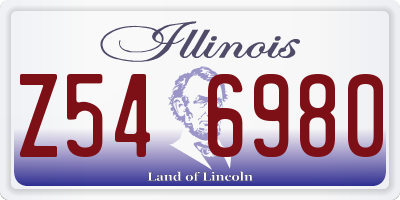 IL license plate Z546980