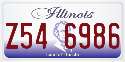 IL license plate Z546986