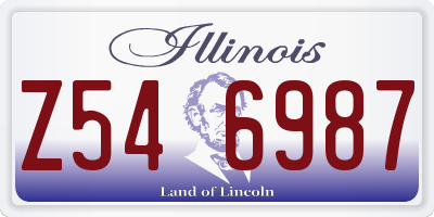 IL license plate Z546987