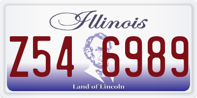 IL license plate Z546989
