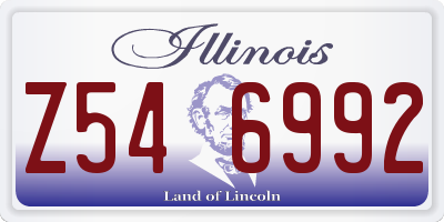 IL license plate Z546992