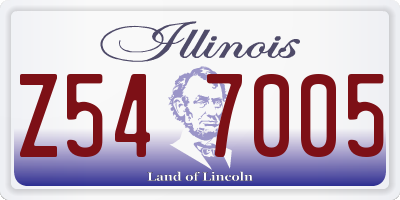 IL license plate Z547005