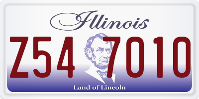 IL license plate Z547010