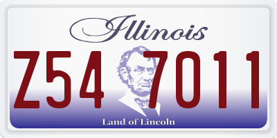 IL license plate Z547011