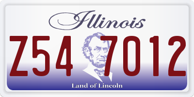 IL license plate Z547012