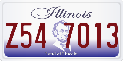 IL license plate Z547013