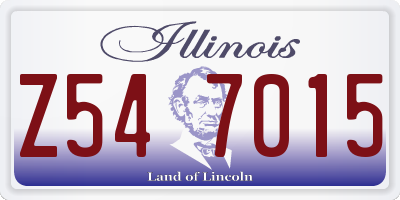 IL license plate Z547015