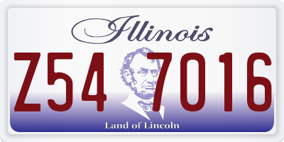 IL license plate Z547016