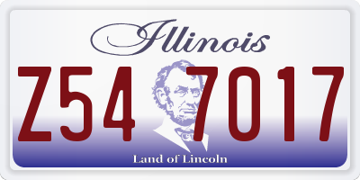 IL license plate Z547017