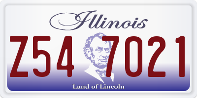 IL license plate Z547021