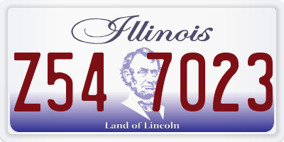 IL license plate Z547023