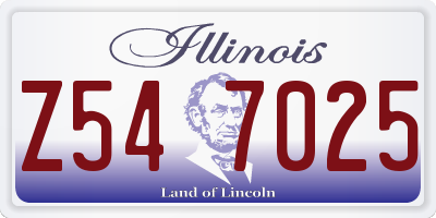 IL license plate Z547025