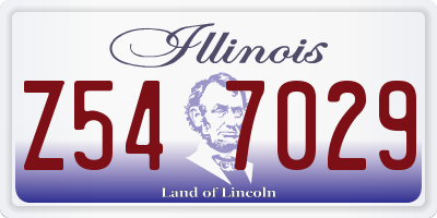 IL license plate Z547029