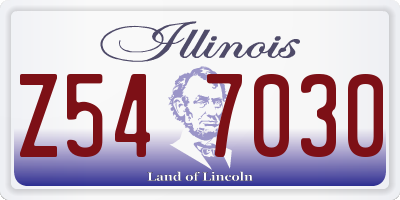 IL license plate Z547030