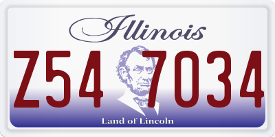 IL license plate Z547034