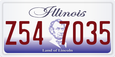 IL license plate Z547035