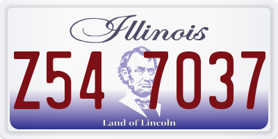 IL license plate Z547037