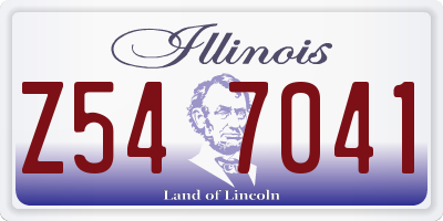 IL license plate Z547041