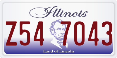 IL license plate Z547043