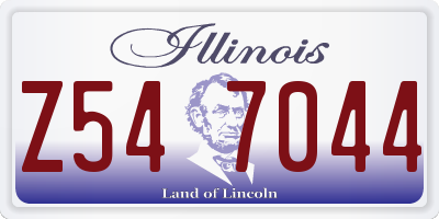 IL license plate Z547044