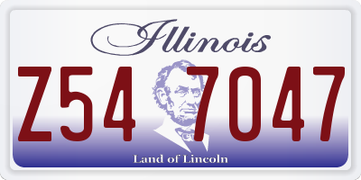 IL license plate Z547047